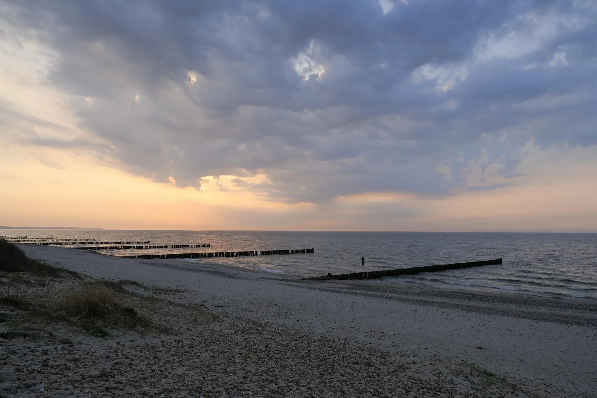 Holzbuhnen an der Ostseeküste